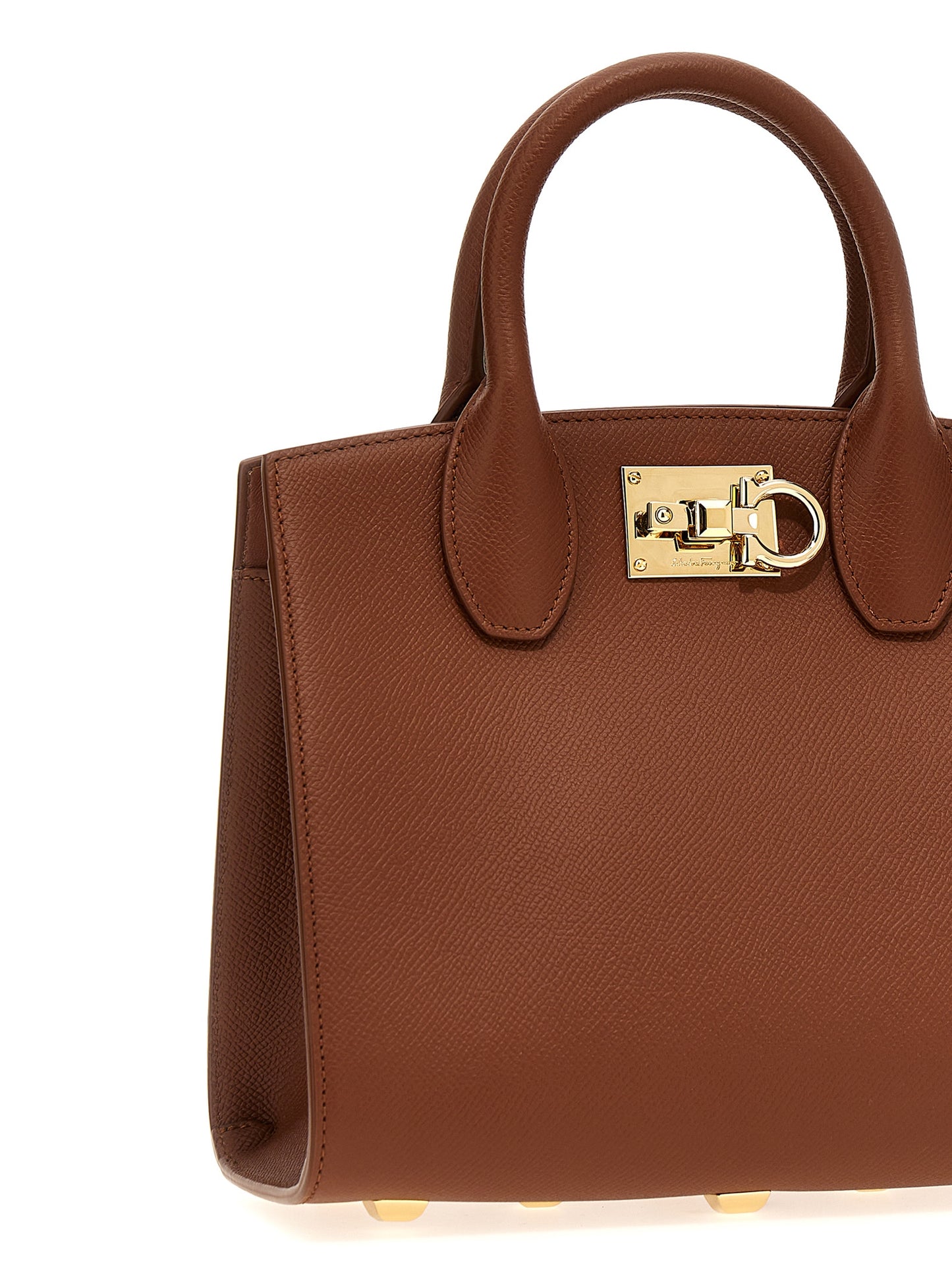 FERRAGAMO 'STUDIO BOX S' HANDBAG 774732NEWCOGNAC