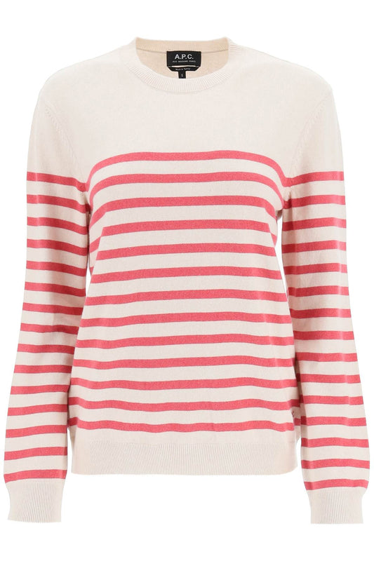 A.P.C. 'phoebe' striped cashmere and cotton sweater WSAAZF23175AAC