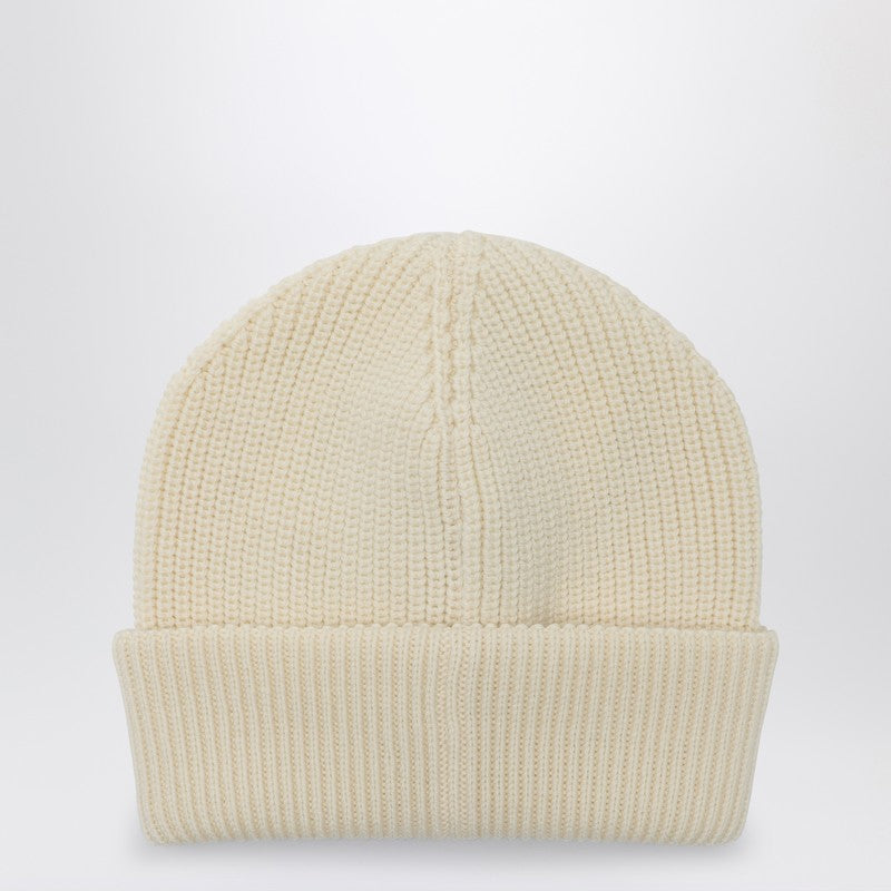 Moncler White wool cap with logo 3B000-19M1282P_MONCL-034