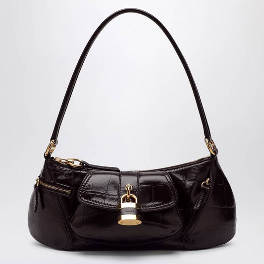 Chloé The 99 brown shiny leather bag CHC24WS710O24P_CHLOE-24X