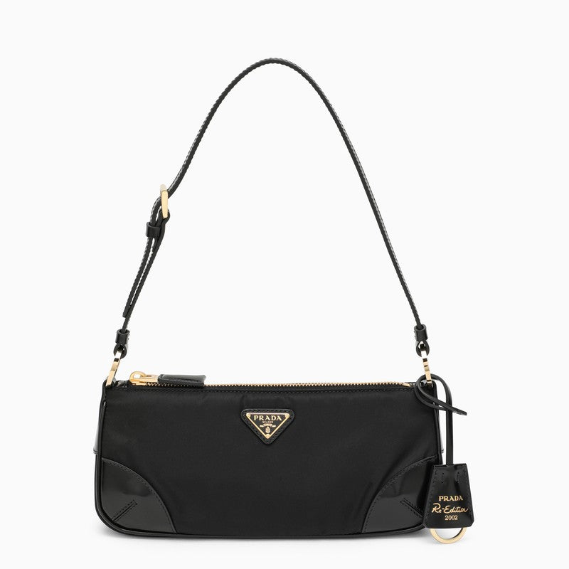 Prada Re-Edition 2002 black Re-Nylon shoulder bag with logo 1BC201OOOR789O_PRADA-F0002