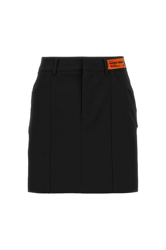 HERON PRESTON 'GABARDINE CUT OUT’ SKIRT HWCC040S23FAB00210001000