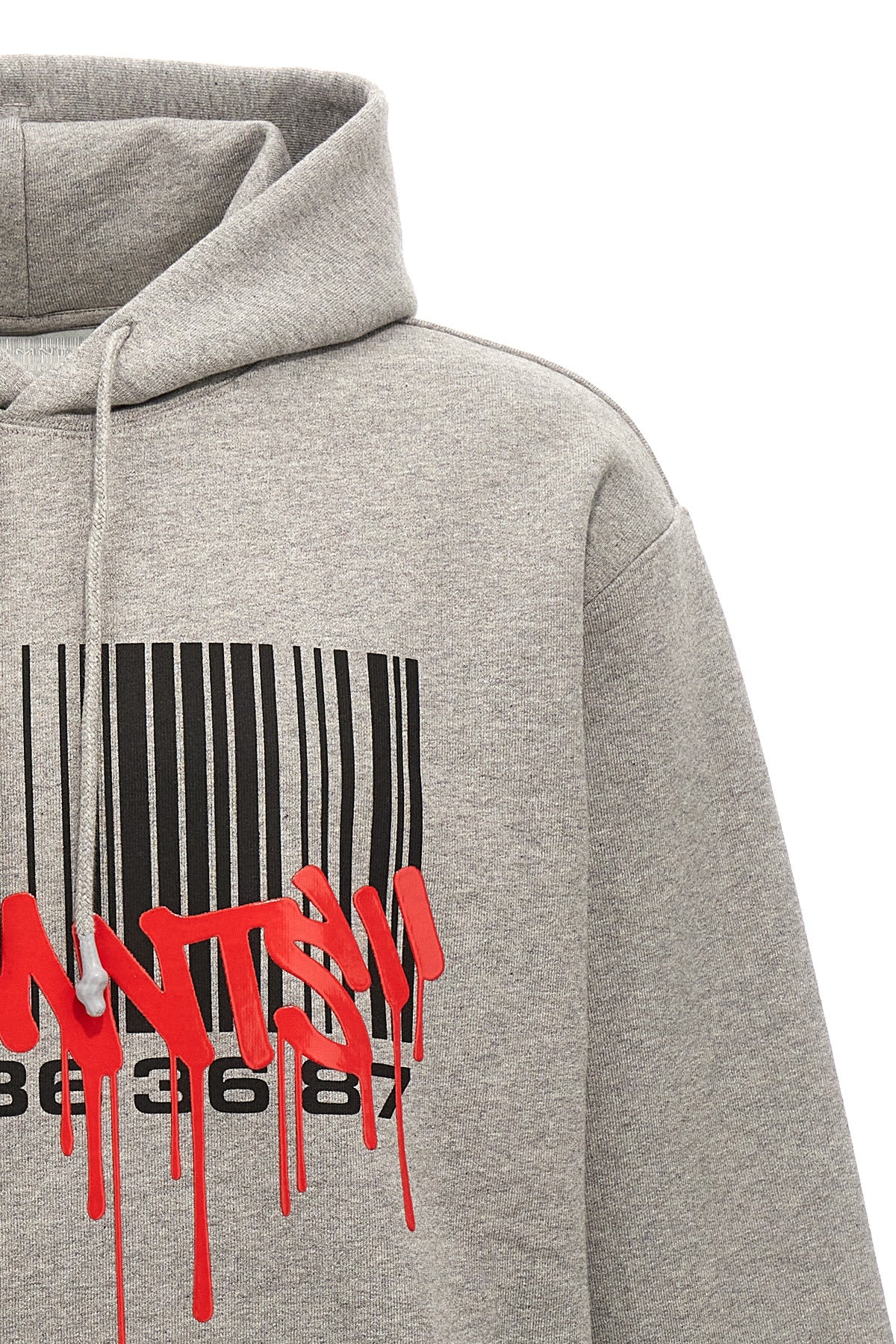 VTMNTS 'GRAFFITI BIG BARCODE' HOODIE VL18HD300GGREYMELANGE