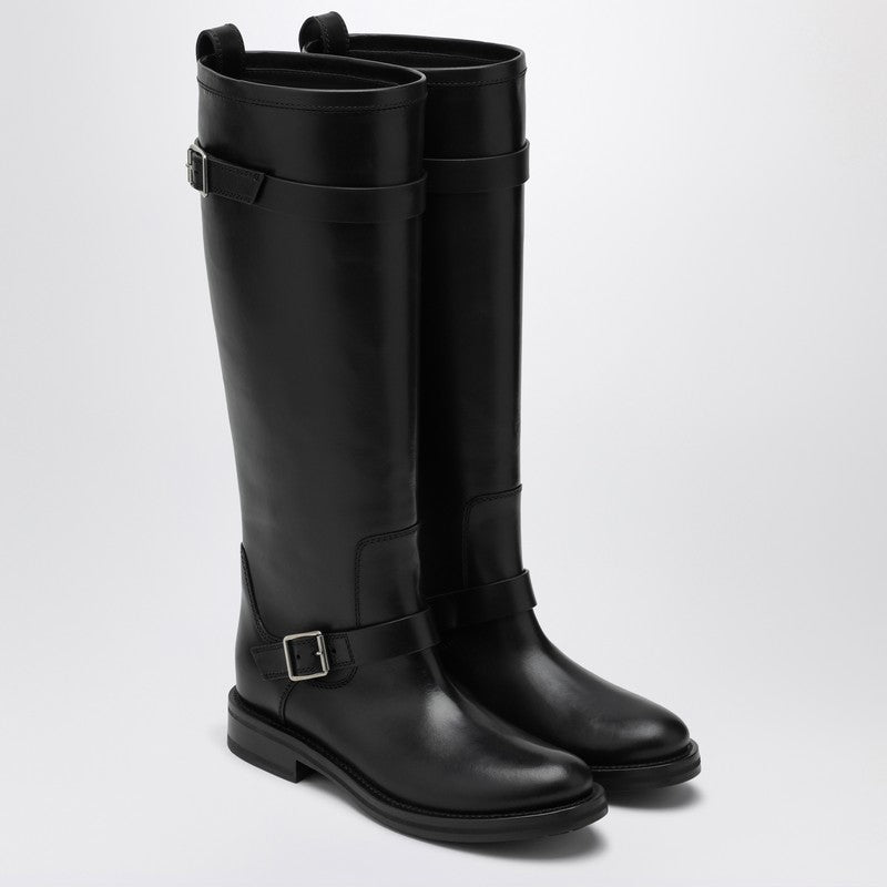 Saint Laurent Smooth River boots in black leather 80042428N00P_YSL-1000