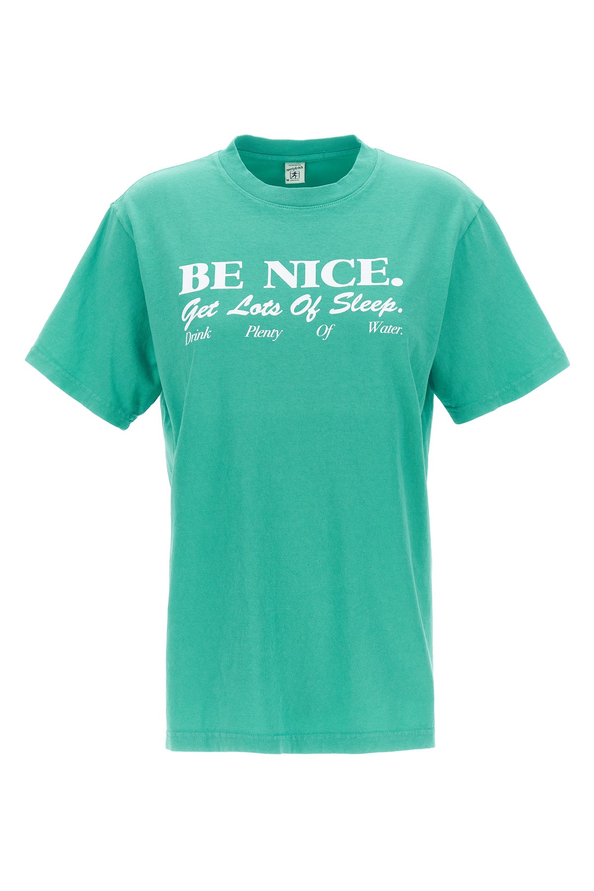 Sporty & Rich T-SHIRT 'BE NICE' TS858FTFADEDTEAL