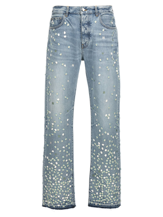 AMIRI 'FLORAL' JEANS AMDNGH1012PERFECTINDIGO