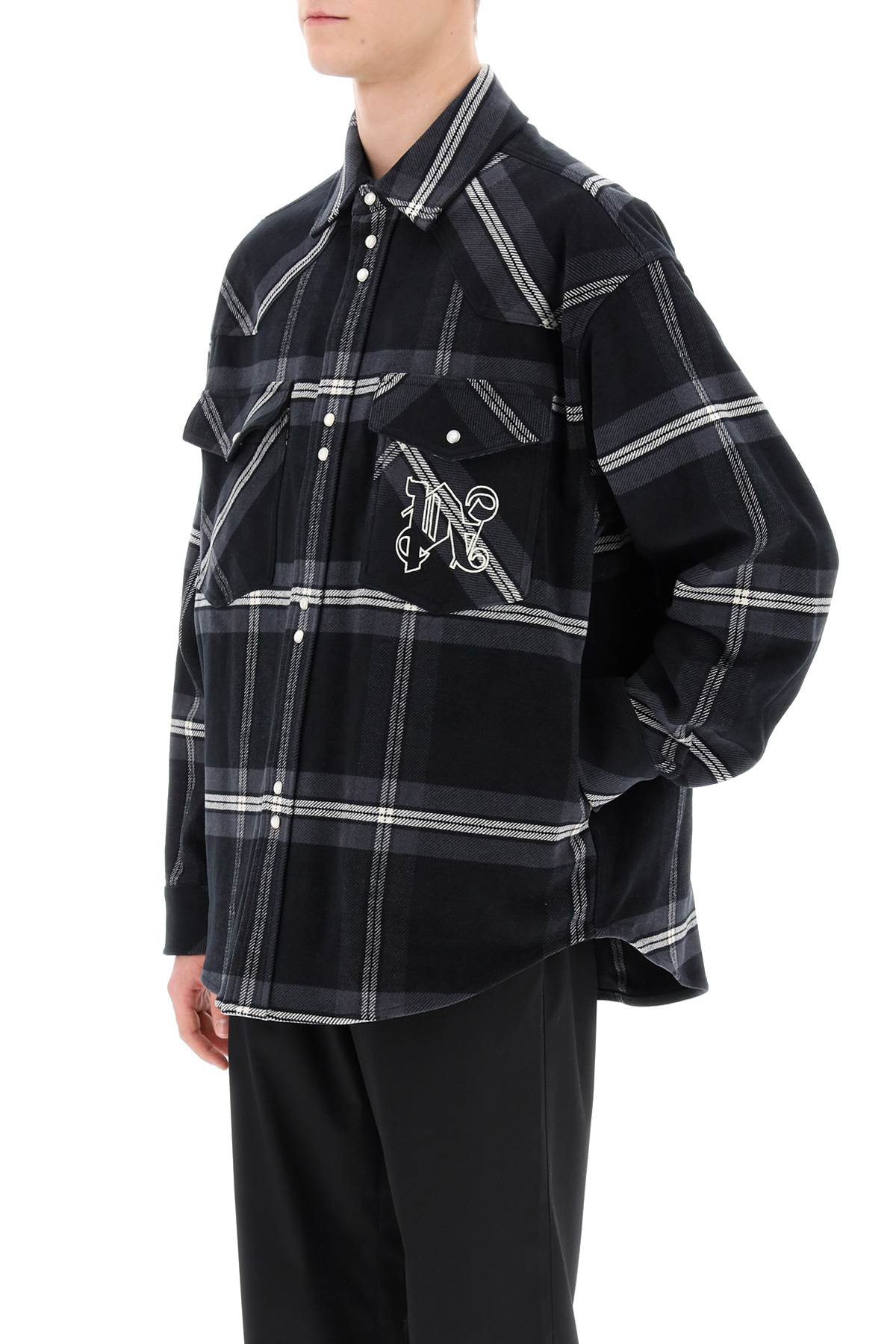 Palm Angels check flannel overshirt PMES023R24FAB0011103