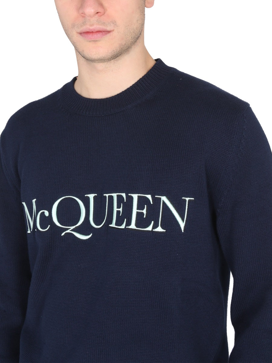 Alexander McQUEEN COTTON LOGO EMBROIDERY JERSEY 651184Q1XAY4064