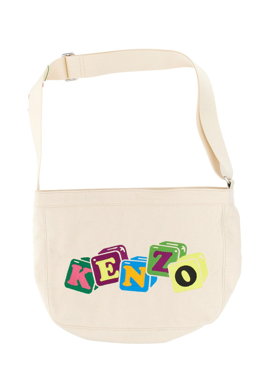 KENZO SHOULDER BAG WITH EMBROIDERY FD55SA919F3403