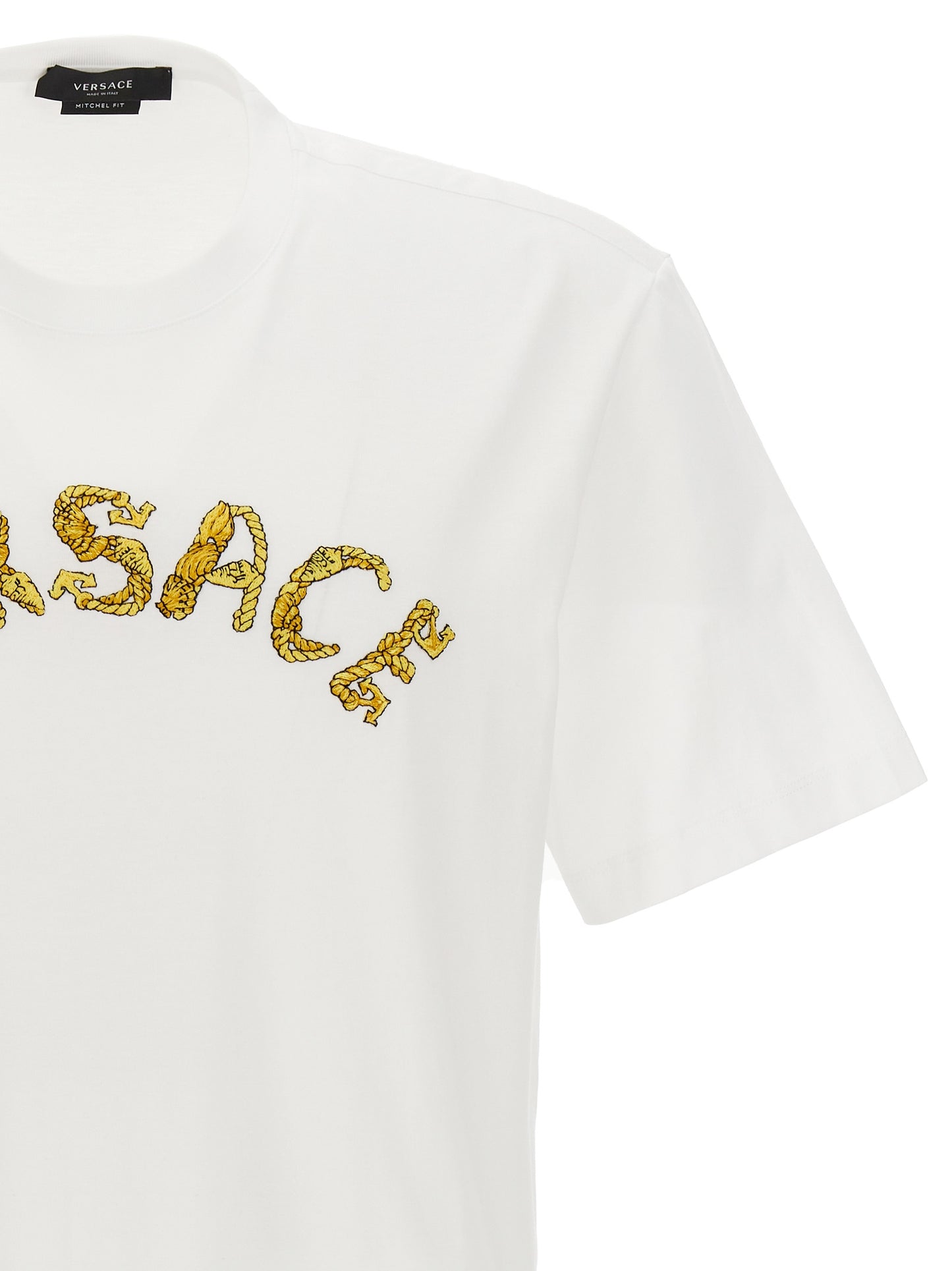 VERSACE LOGO EMBROIDERY T-SHIRT 10106411A077001W000