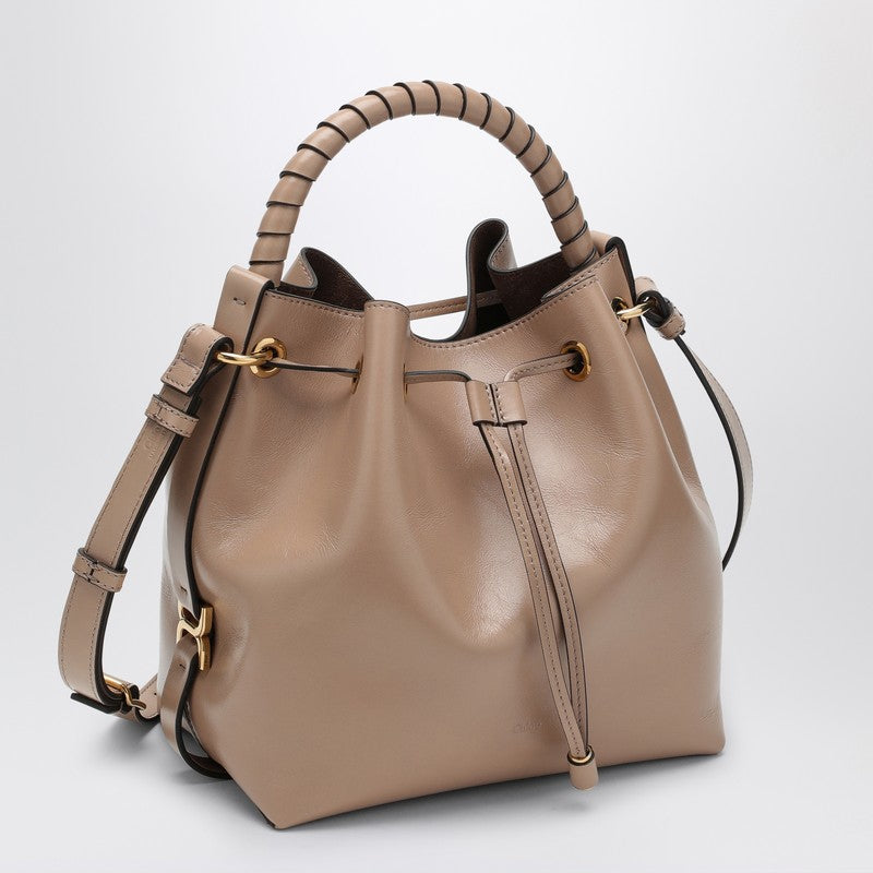 Chloé Marcie bucket bag in deep beige leather CHC24AS606N57P_CHLOE-28V