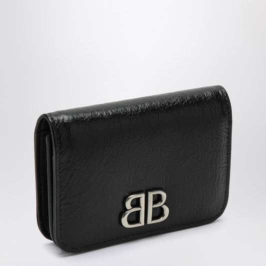 Balenciaga Monaco black leather card case with logo 7656312AAYPP_BALEN-1000