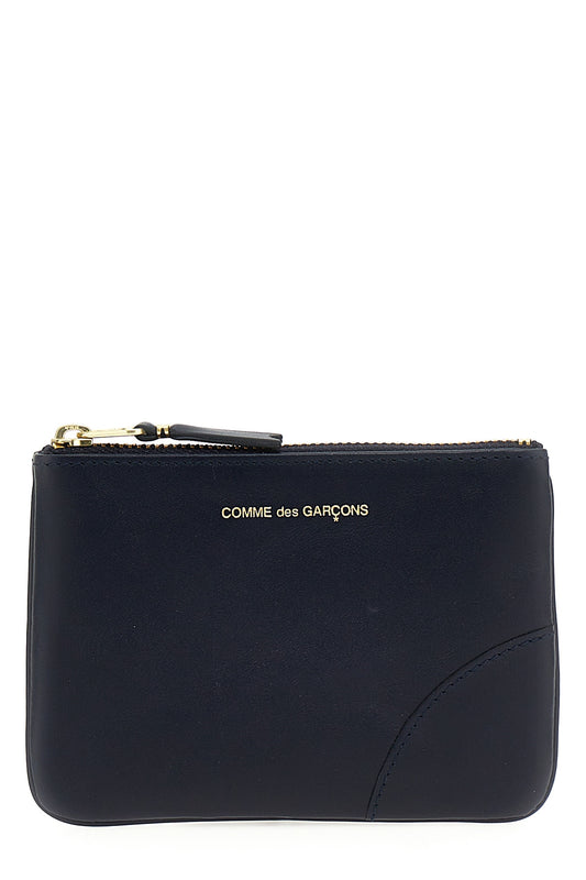 Comme Des Garçons Wallet LOGO LEATHER WALLET SA8100NAVY