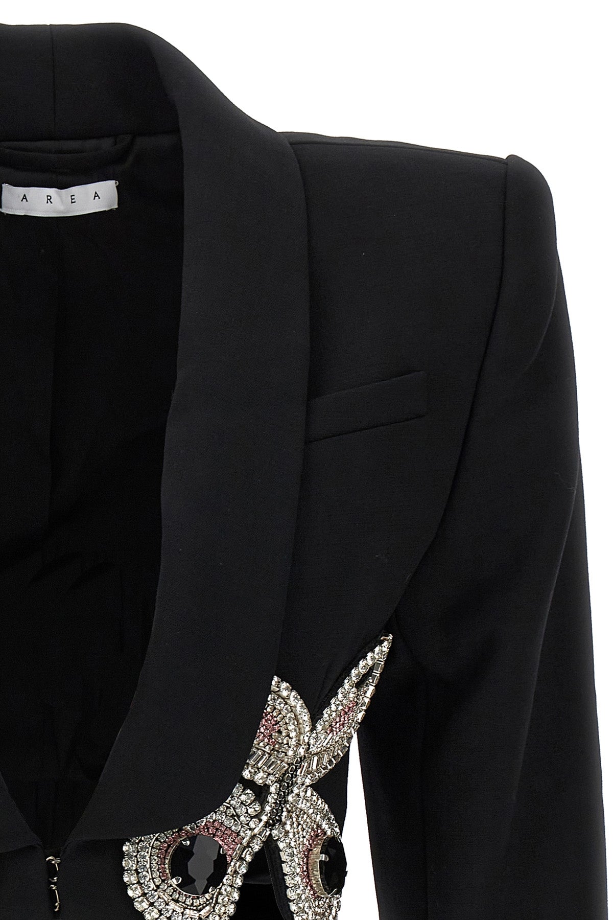 AREA BLAZER 'EMBROIDERED BUTTERFLY CROPPED' 2303J06171BLACK