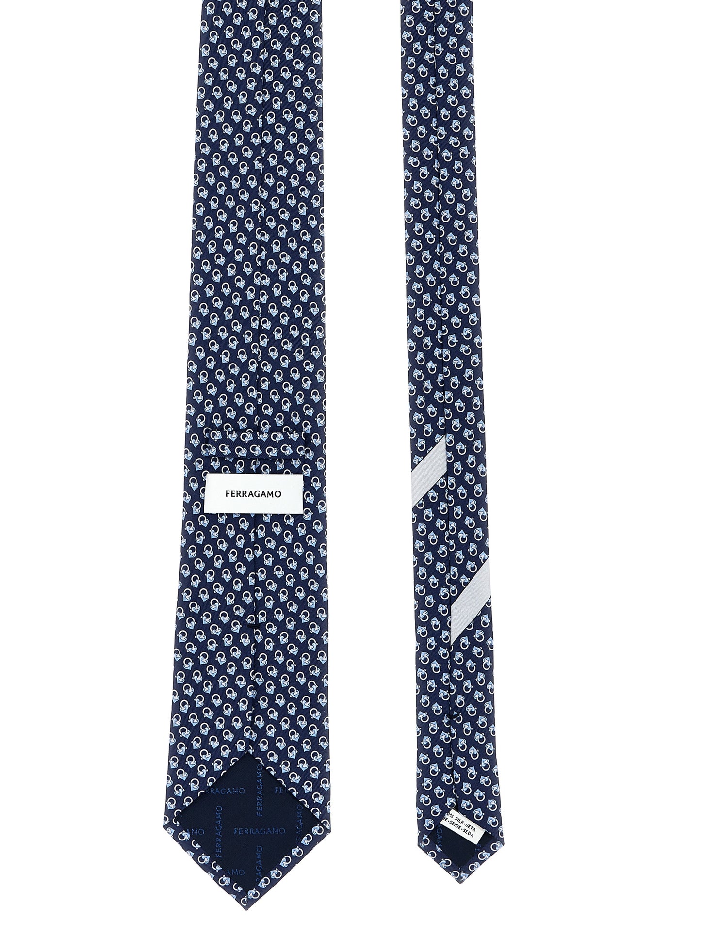 FERRAGAMO PRINTED TIE 774066FNAVY