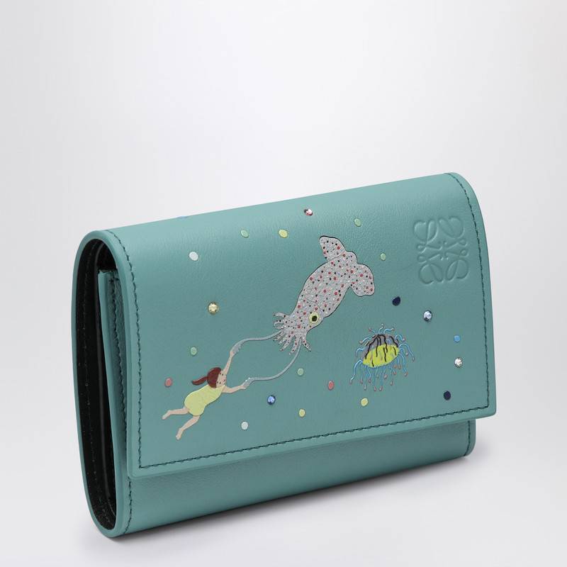 LOEWE Light blue Squid small vertical wallet C643S33X25LEQ_LOEW-4412