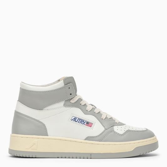 AUTRY Medalist Mid sneakers in white/light grey leather AUMWWB10O_AUTRY-WB10