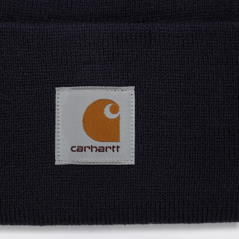 Carhartt WIP Blue bonnet with patch logo I020222PLP_CARH-29LXX