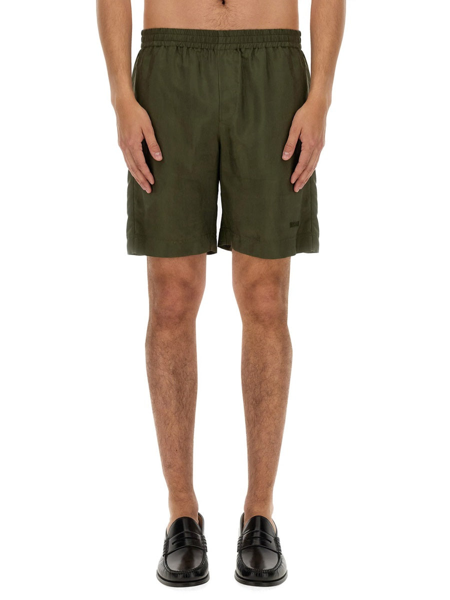 MSGM CUPRO BERMUDA SHORTS 3640MB11X24701537