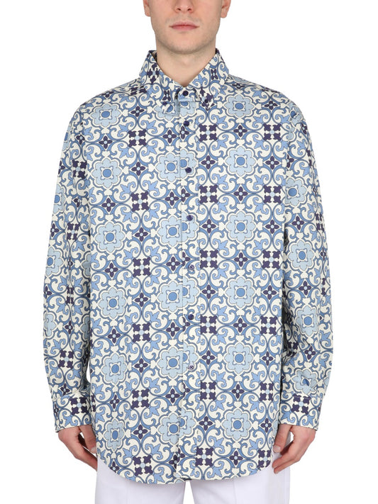 Drôle De Monsieur FAIENCE SHIRT SH136CO049BLUE