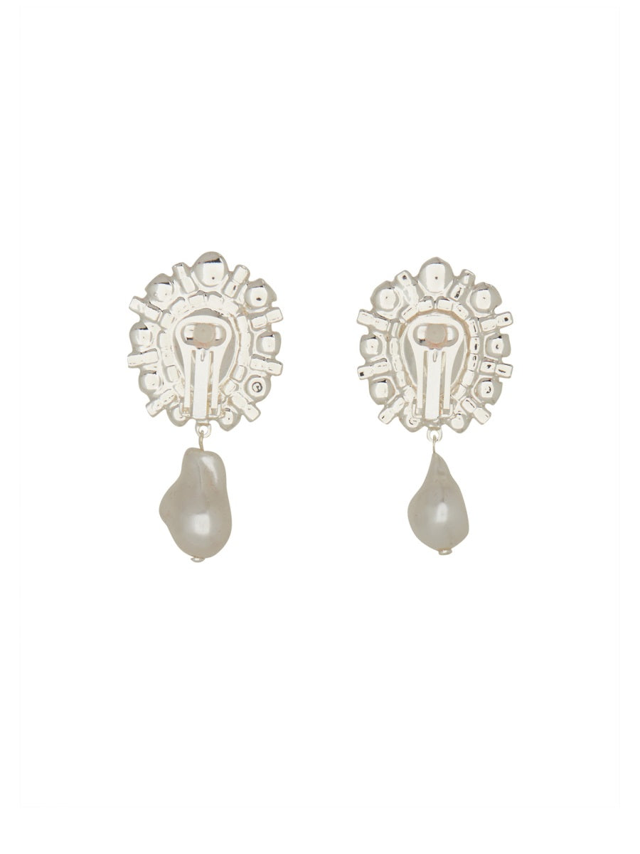 MAGDA BUTRYM CRYSTAL PLATE EARRINGS 711424SILVER