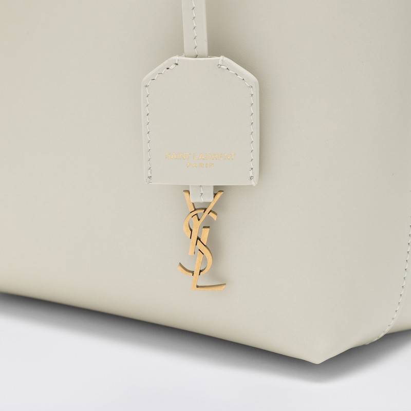 Saint Laurent Cream coloured leather mini shopping bag in Box 773995AADDIO_YSL-9207