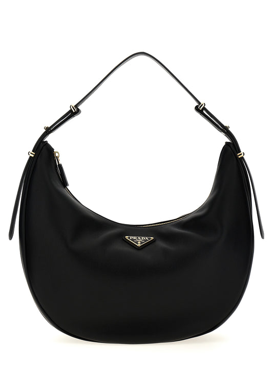 Prada Black leather big ArquÃ¨ handbag 1BC212VOVO2CYSF0002