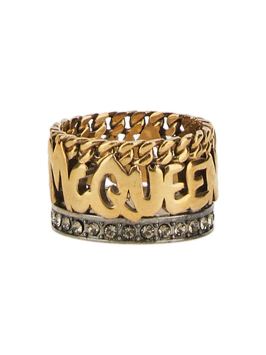 Alexander McQUEEN GRAFFITI RING 734763J160T7286