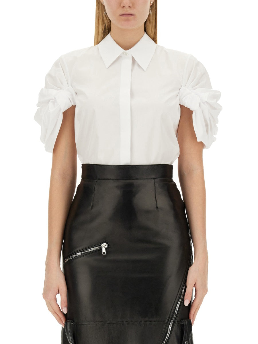 Alexander McQUEEN SHIRT WITH KNOT SLEEVE 775580QAAAD9000