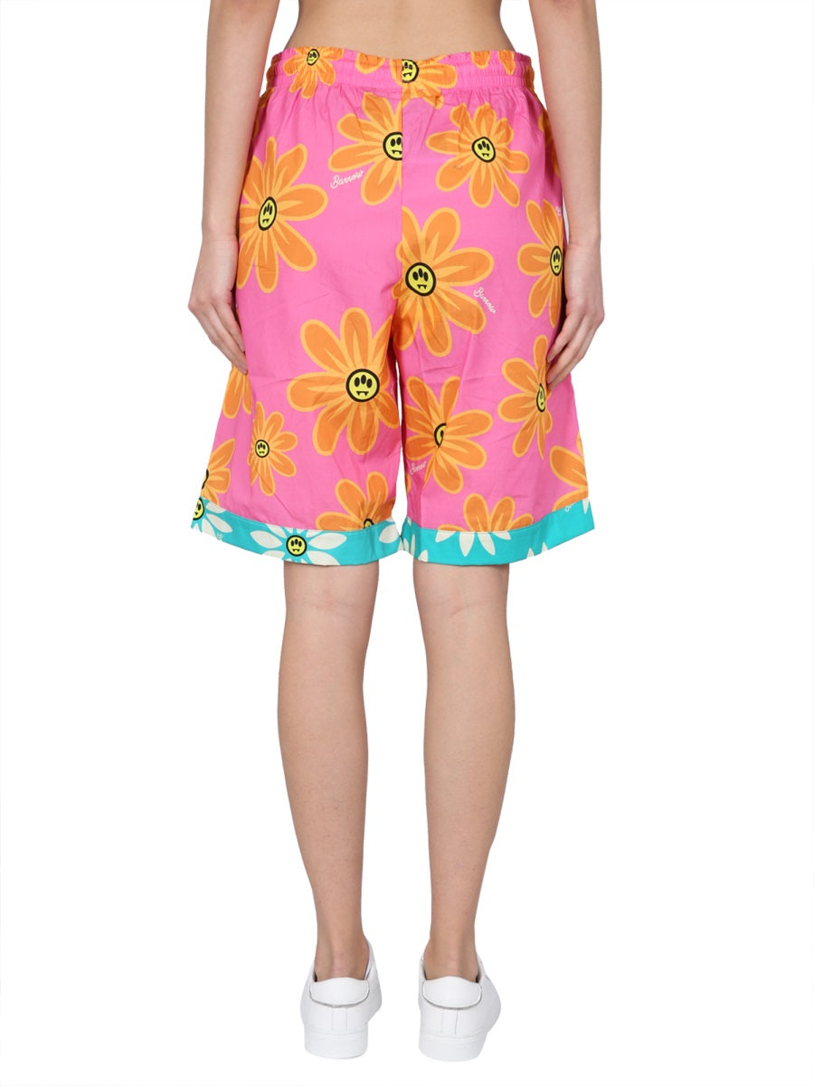 BARROW SUNFLOWER PRINT BERMUDA SHORTS 034050BW007