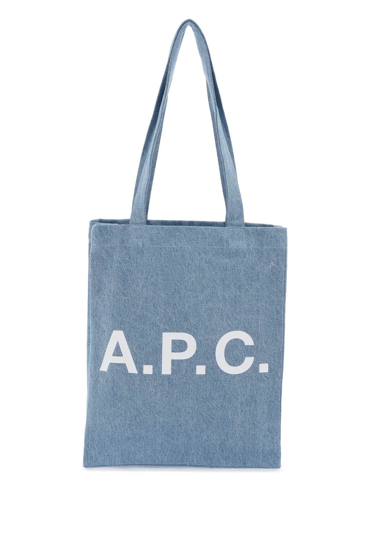 A.P.C. denim lou tote bag with COGXLM61442IAB