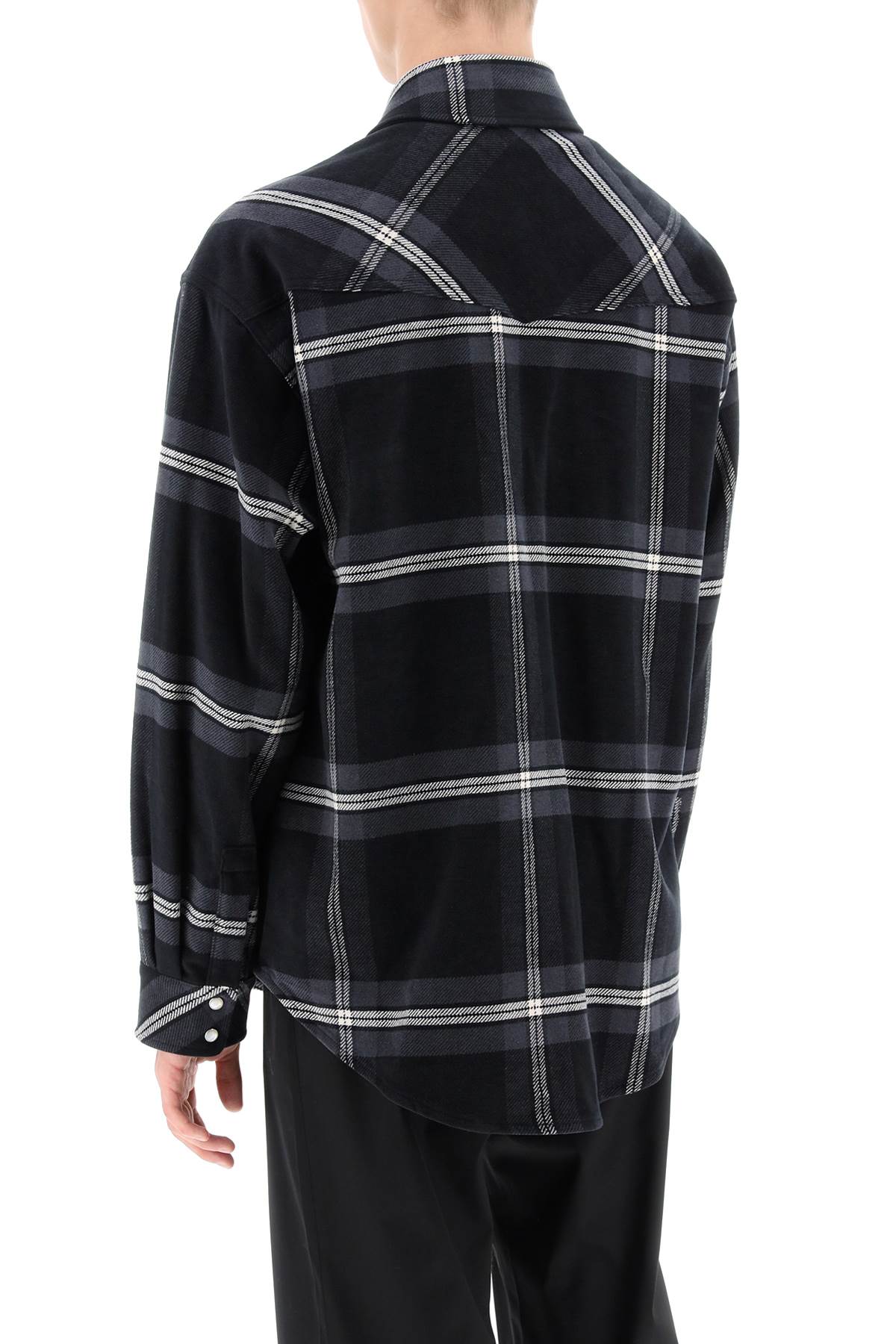 Palm Angels check flannel overshirt PMES023R24FAB0011103