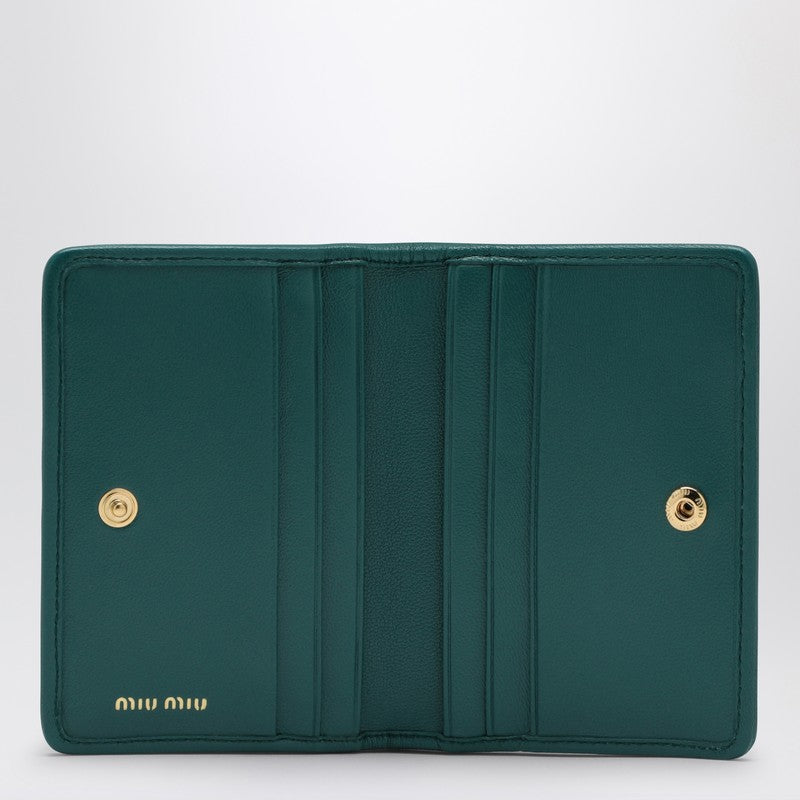 MIU MIU Lagoon-coloured matelassé leather card case 5MC1032FPPN_MIU-F0K41