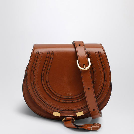 Chloé Marcie Clay-coloured small saddle bag CHC24AS680N57P_CHLOE-26M