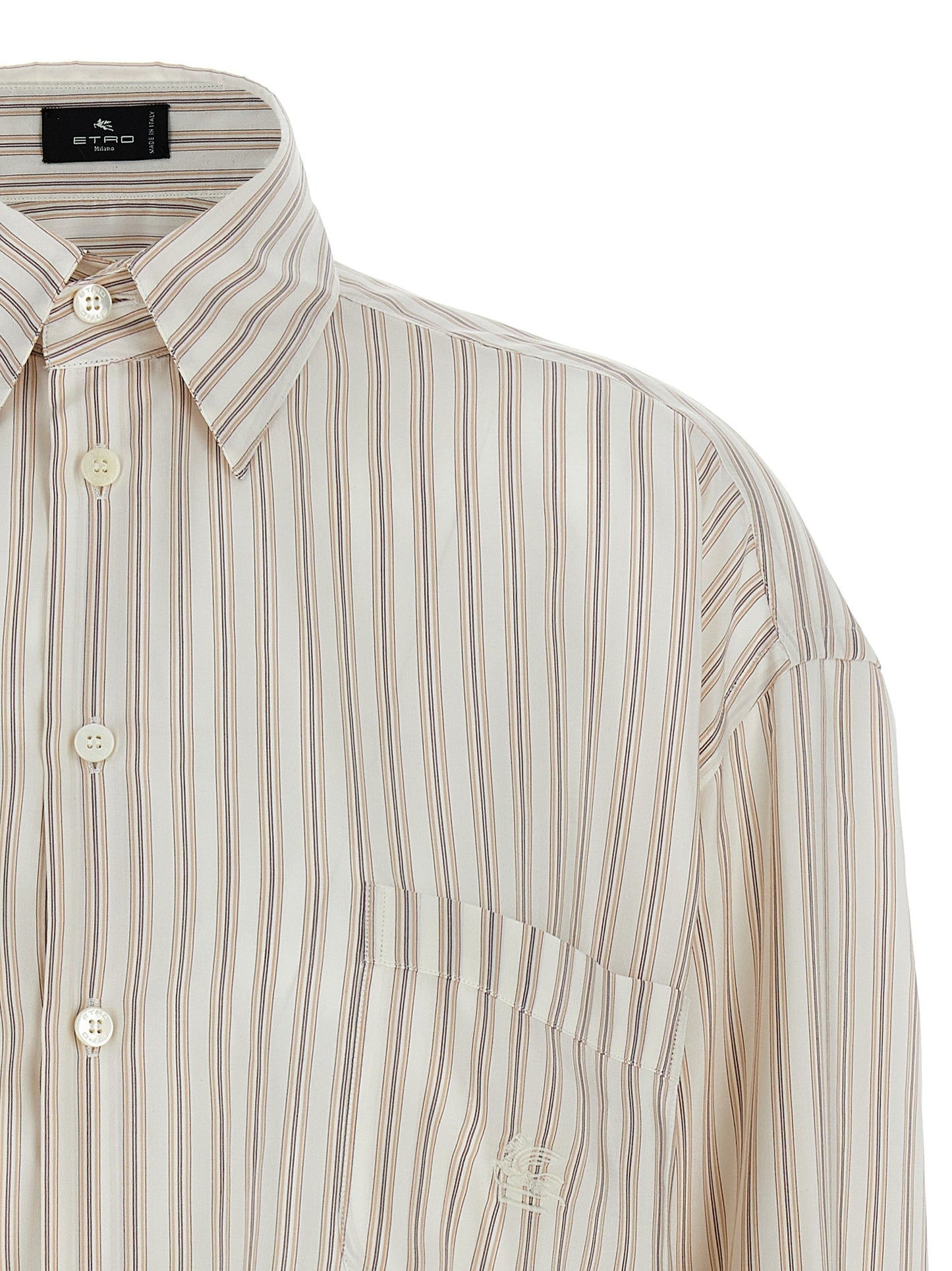 ETRO LOGO EMBROIDERY STRIPED SHIRT WRIA002899TR150S8452