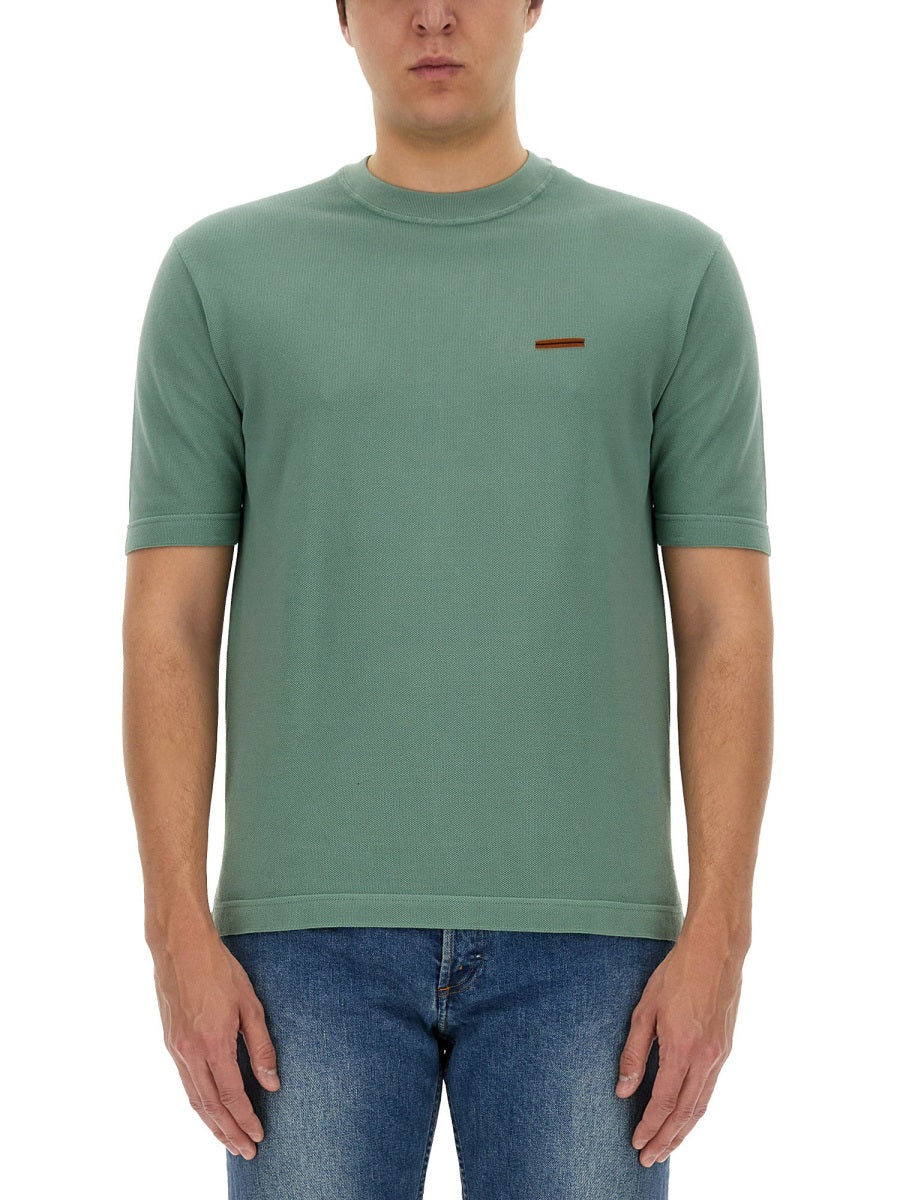 ZEGNA T-SHIRT WITH LOGO UDC9XA7C10V04-001