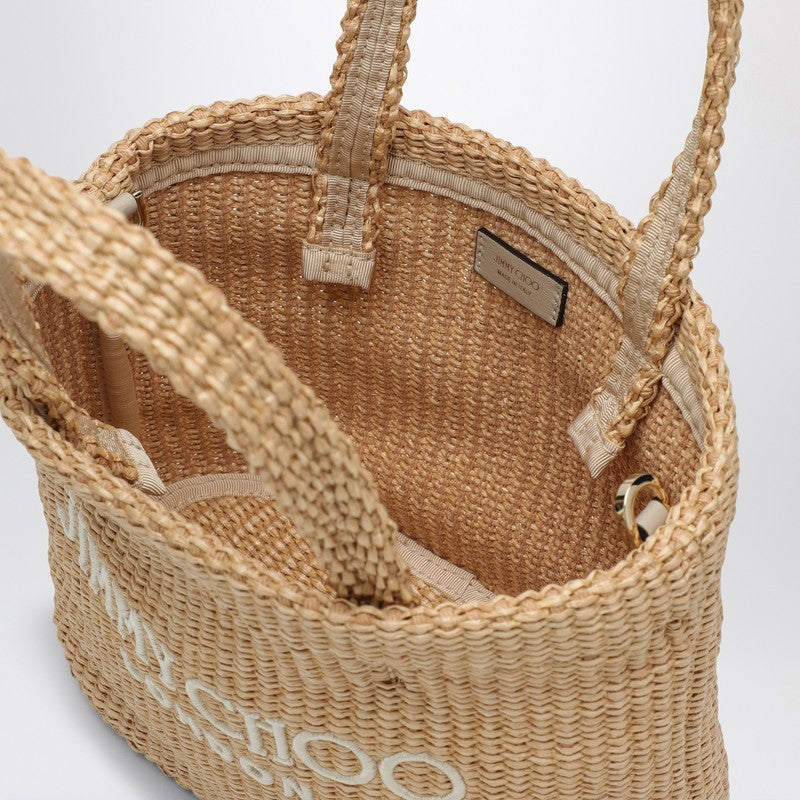 JIMMY CHOO Small Beach Tote East-West in natural rafia BEACHTOTEEWMINIJYNP_JIMCH-NL