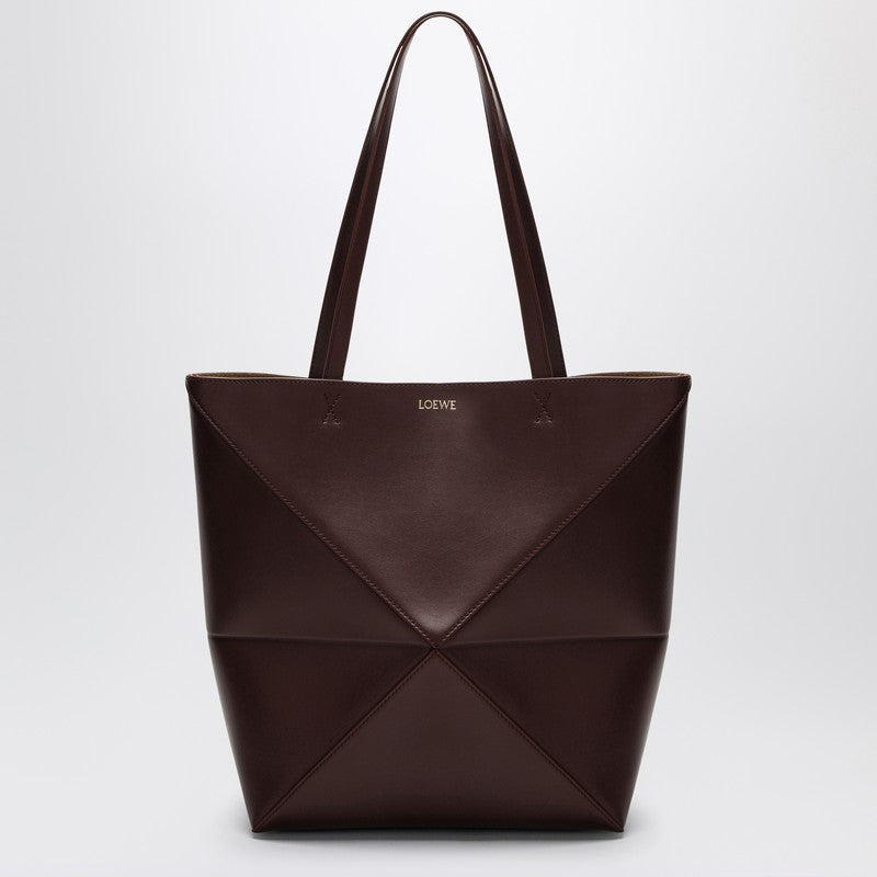 LOEWE Puzzle Fold Tote dark burgundy bag A657G50X01LEP_LOEW-7240