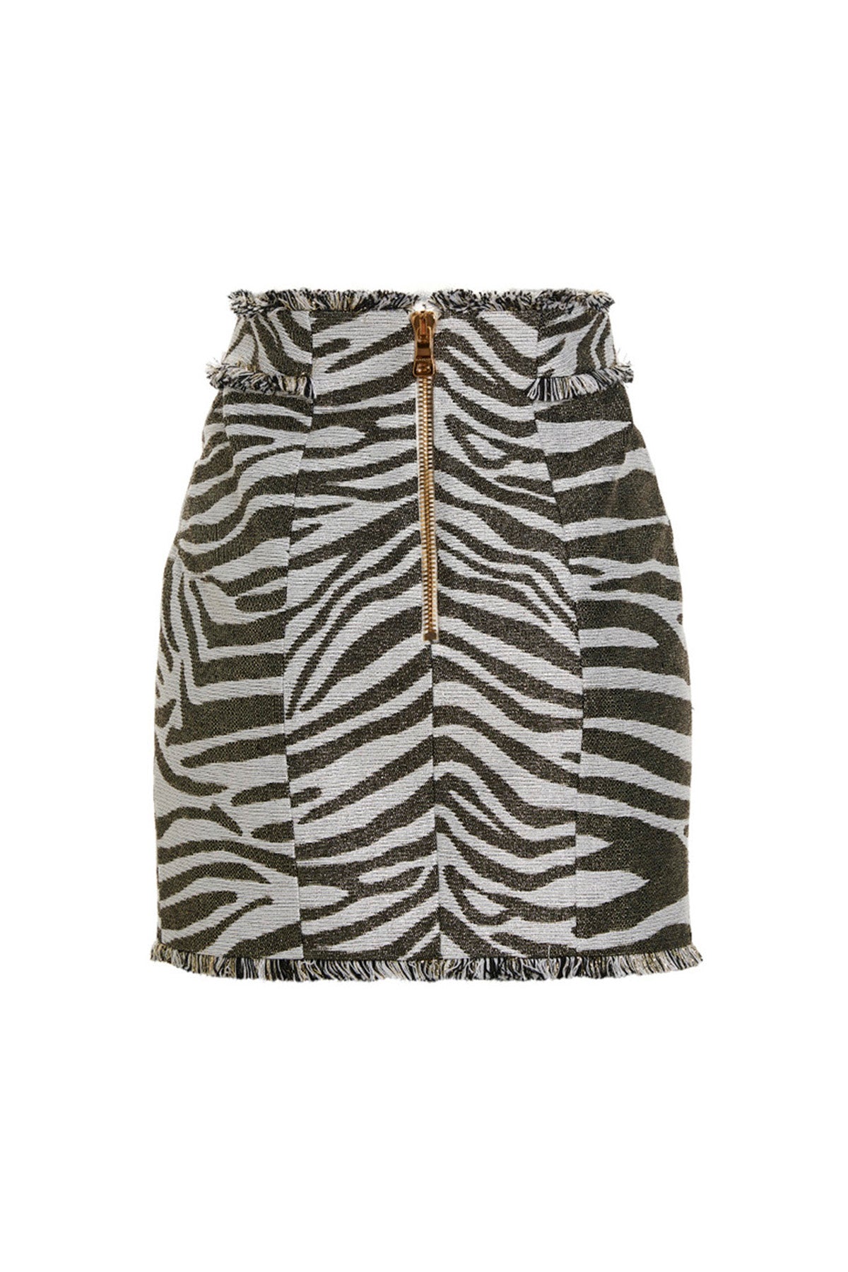 Balmain 'LUREX ZEBRA' SKIRT AF1LB815VC80GAD