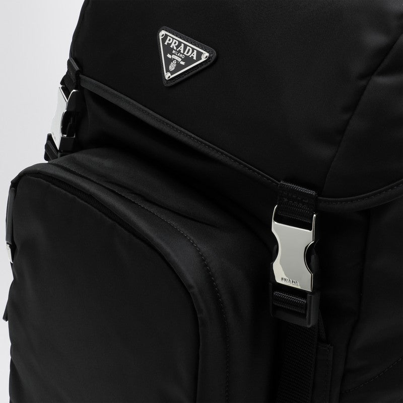 Prada Black Re-Nylon backpack with snap fastener 2VZ135HOL2DMGQ_PRADA-F0002