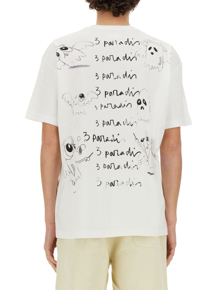 3.PARADIS X EDGAR PLANS T-SHIRT SS2487WHITE