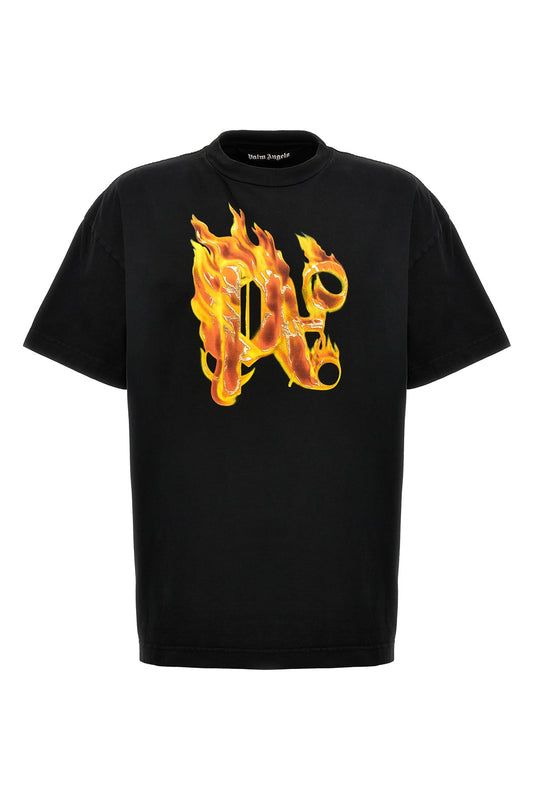 Palm Angels 'BURNING MONOGRAM' T-SHIRT PMAA072R24JER00110761076