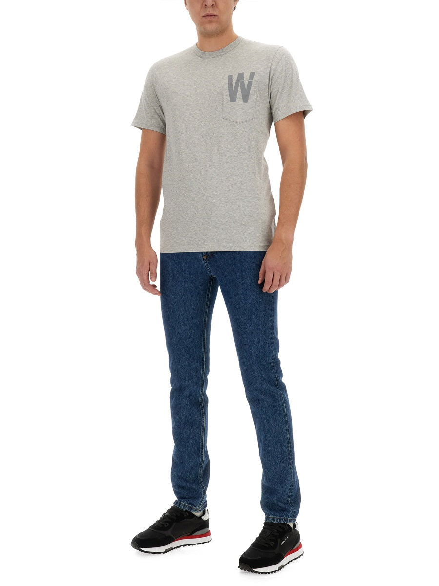 WOOLRICH T-SHIRT WITH LOGO CFWOTE0122MRUT2926103