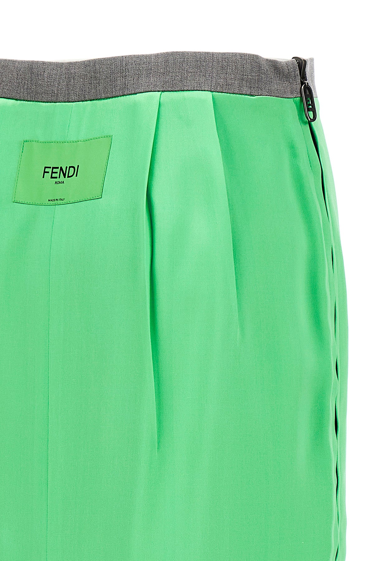 FENDI SATIN AND GABARDINE SKIRT FQ7451ANRIF1L7W