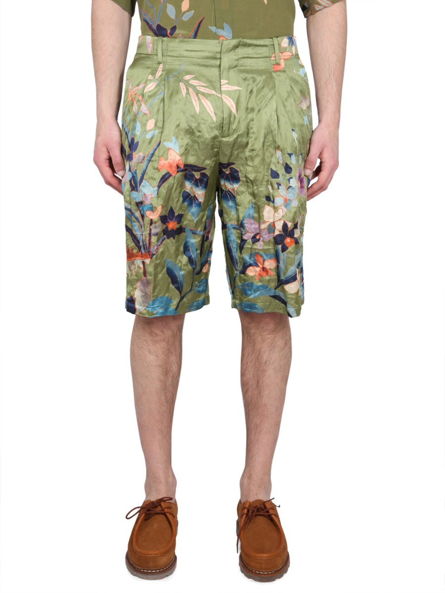 ETRO BERMUDA SHORTS WITH FLORAL PRINT 1W77441170500