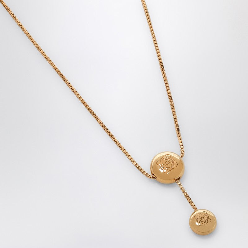 LOEWE Gold-plated Anagram Pebble necklace JANB241X02METP_LOEW-8130