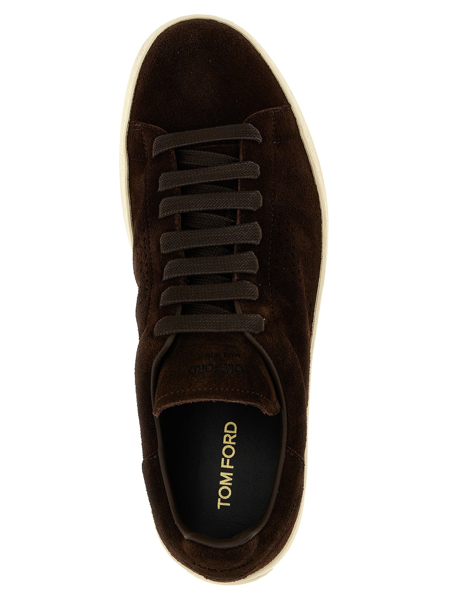 TOM FORD LOGO SUEDE SNEAKERS J1507LCL423N3BW16