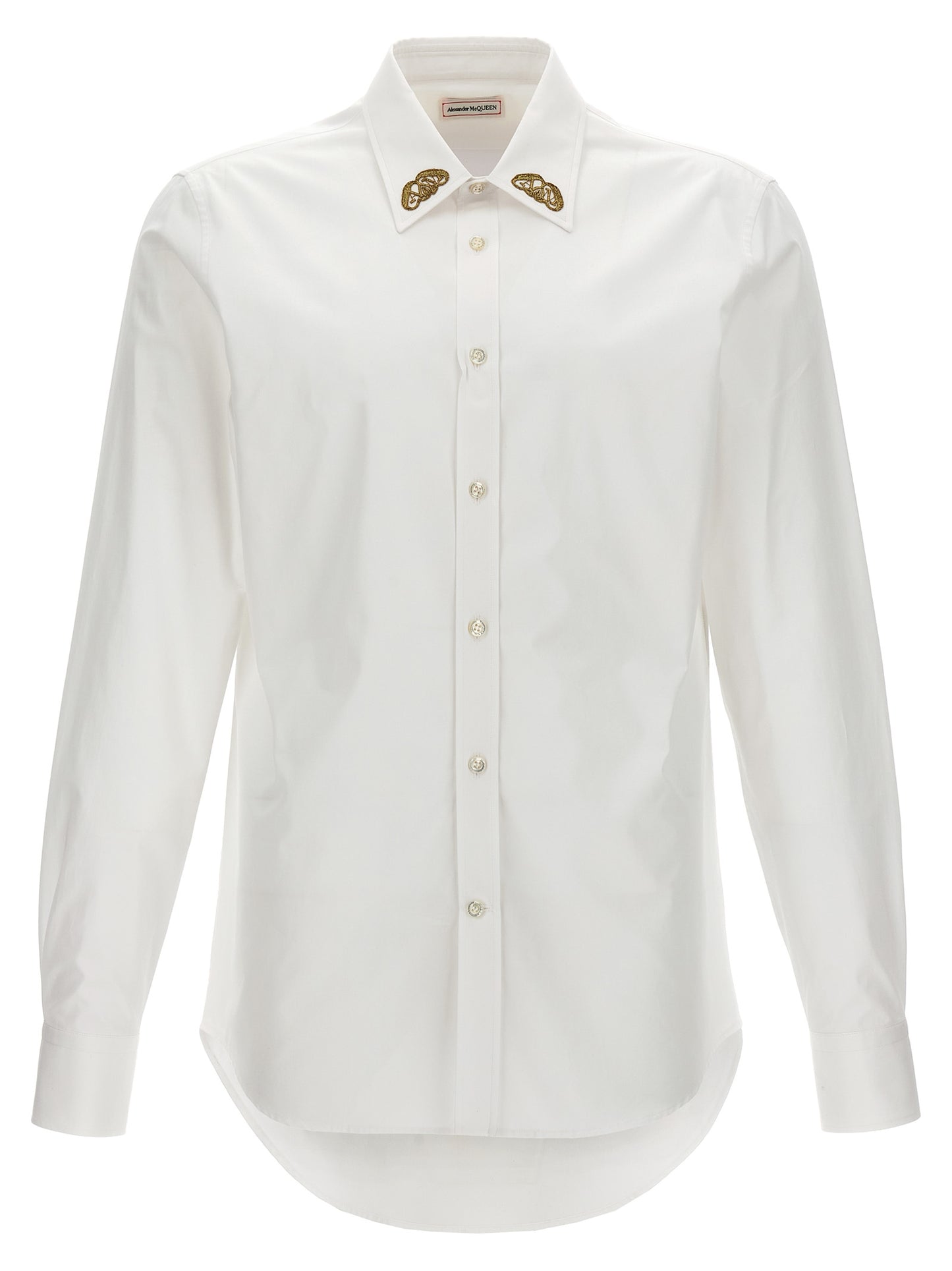 Alexander McQUEEN EMBROIDERED COLLAR SHIRT 782246QNAAD9000