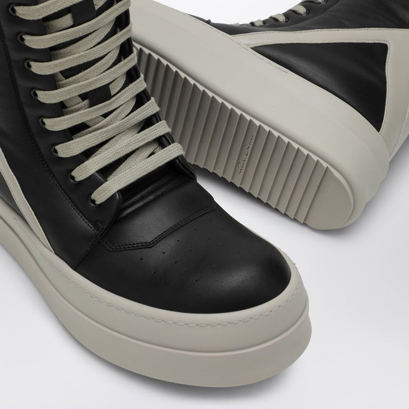 Rick Owens Geobasket black/pearl grey high sneaker RR02D6855LCOP_RICKO-988