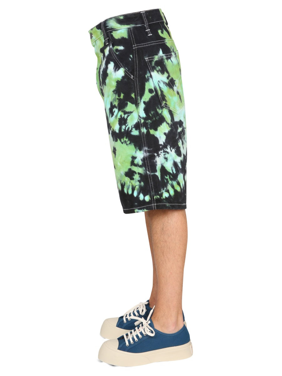 AMI Paris BERMUDA SHORTS WITH TIE DYE PATTERN USO600631301